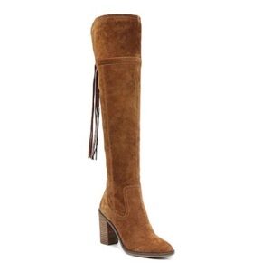 Franco Sarto Tan Suede Heeled Boots